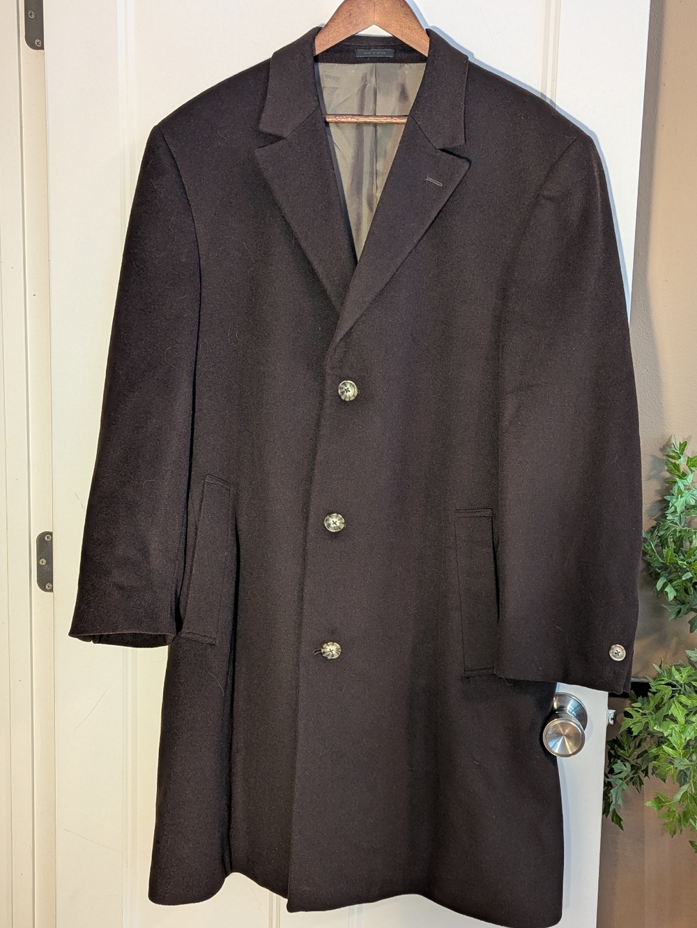 Calvin Klein Brown Wool Cashmere Men's Coat - Classic. Fall. Luxury. 42L